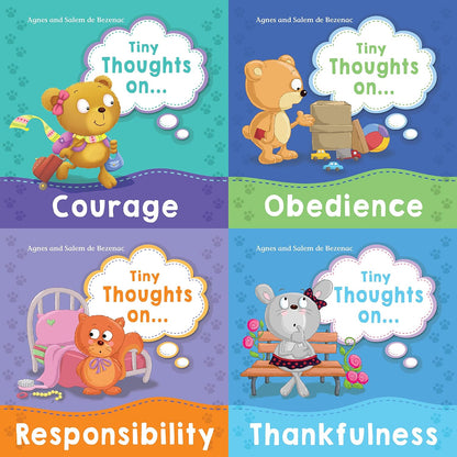 Tiny Thoughts On… Obedience, Responsibility, Thankfulness & Courage (Set of 4 Readers)