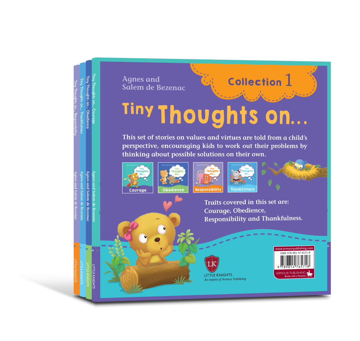 Tiny Thoughts On… Obedience, Responsibility, Thankfulness & Courage (Set of 4 Readers)