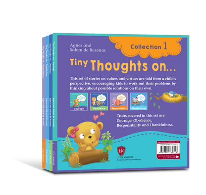 Tiny Thoughts On… Obedience, Responsibility, Thankfulness & Courage (Set of 4 Readers)